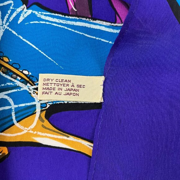 Vintage Anne Klien Silk Scarf | Fashion Illustration - Picture 4 of 7